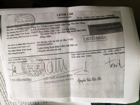 Đà Nẵng: Bệnh viện trả lại tiền tài trợ hơn 37 tỉ đồng cho Ngân hàng