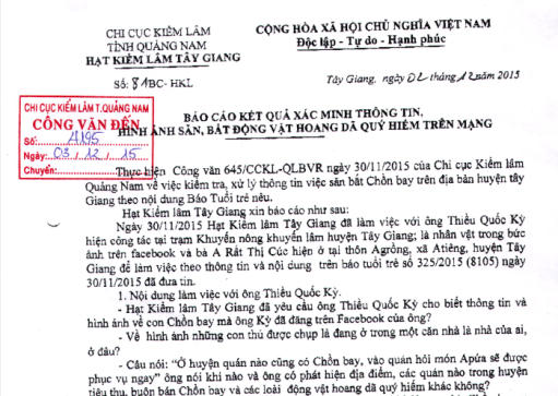 Cán bộ huyện khoe chồn bay trên facebook kèm phát ngôn gây “sốc”