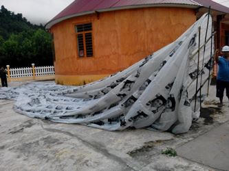 Xác minh nguồn gốc quả cầu lạ rơi xuống nhà người dân Quảng Nam