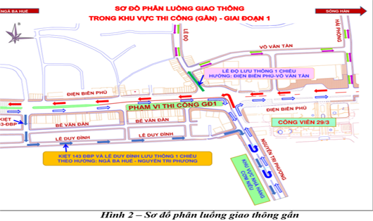 Đà Nẵng: Phân luồng giao thông qua nút hầm chui Điện Biên Phủ- Nguyễn Tri Phương