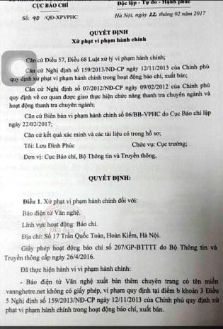 Xử phạt hành chính chuyên trang đưa thông tin sai sự thật về xe của Bí thư Đà Nẵng