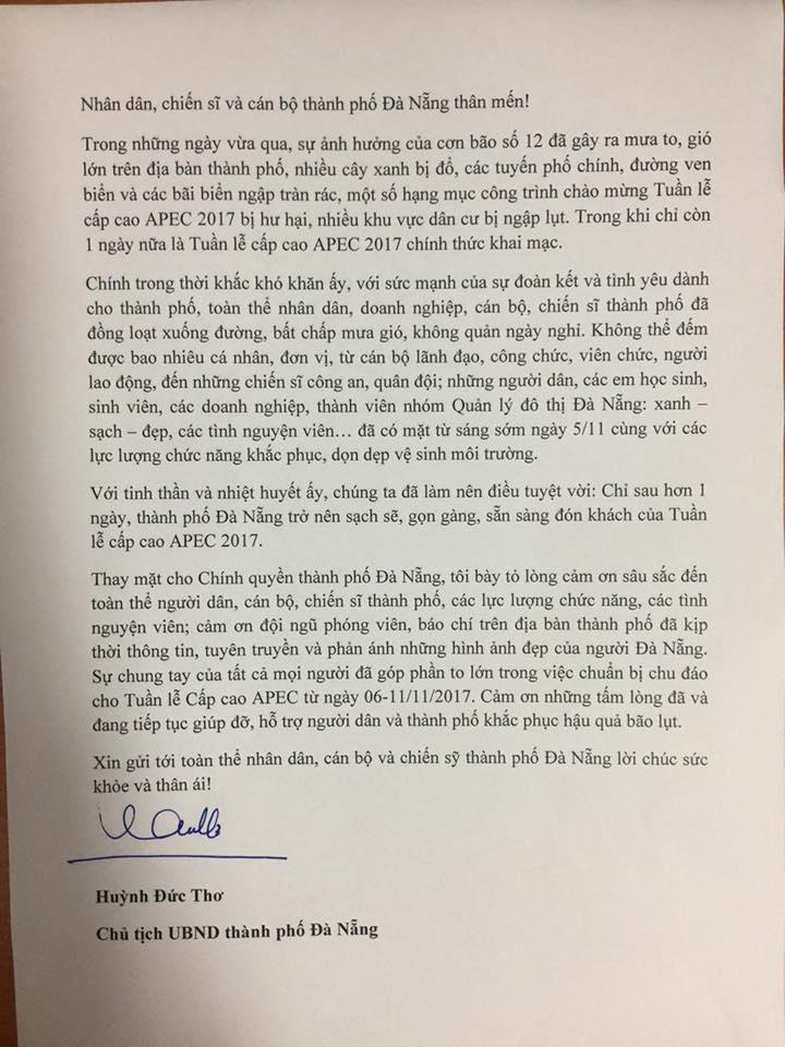 Cảm ơn nhân dân, chiến sĩ... vì sự đoàn kết và tình yêu dành cho Đà Nẵng 