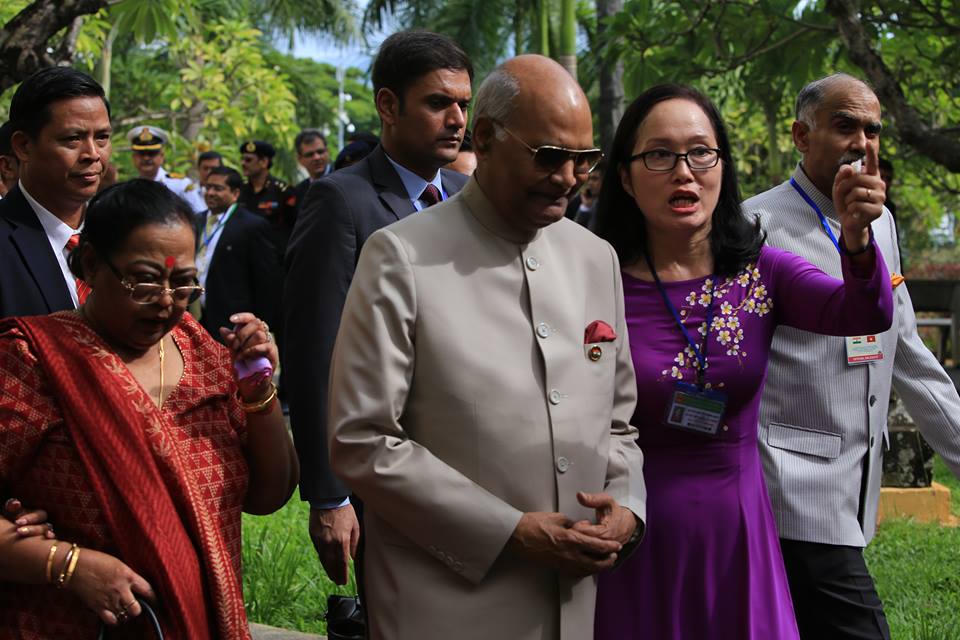 Hình ảnh Tổng thống Ấn Độ và Phu nhân thăm Bảo tàng Điêu khắc Chăm và Thánh địa Mỹ Sơn 