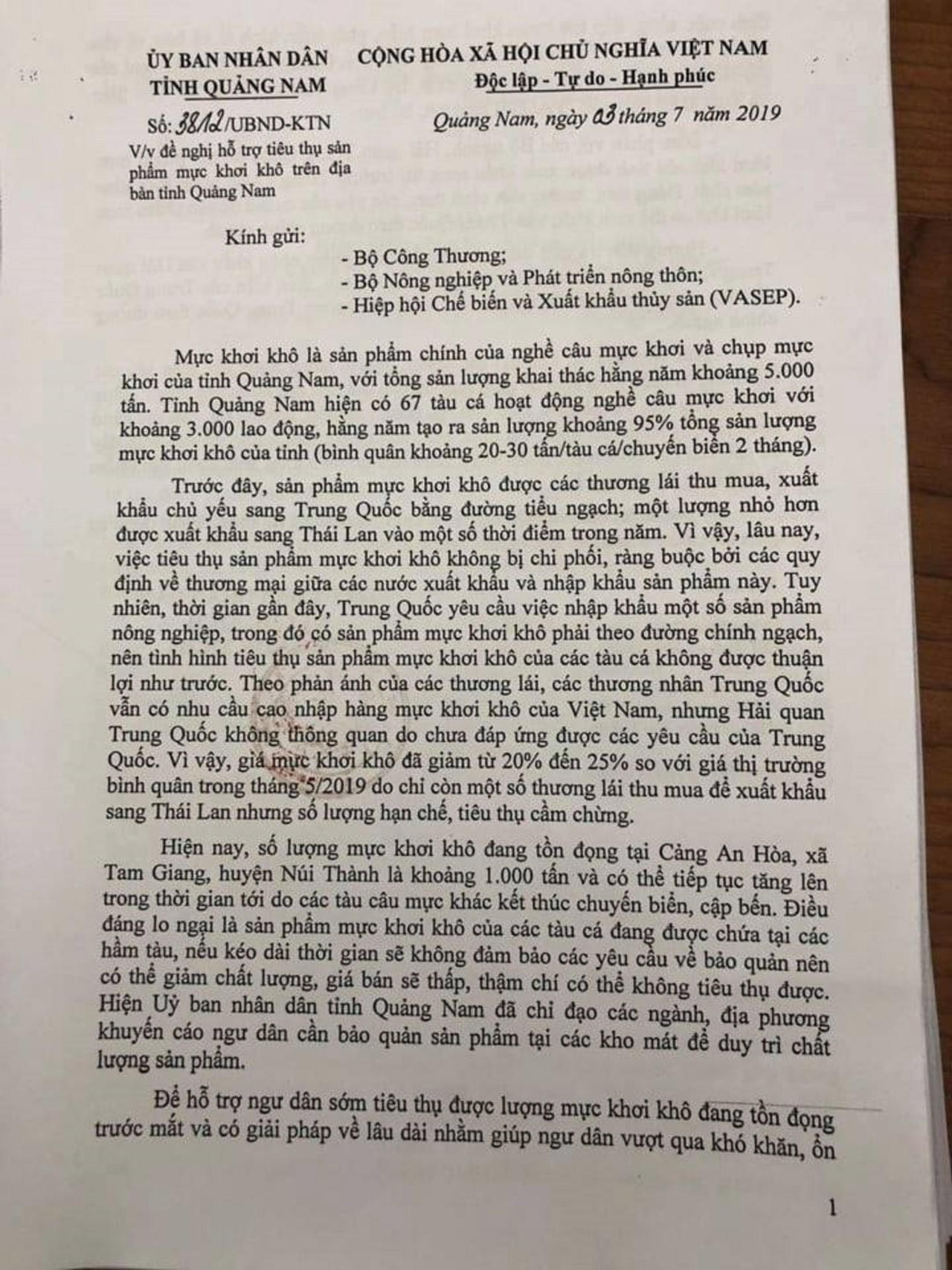 Quảng Nam 'cầu cứu' khi Trung Quốc thay đổi phương thức nhập khẩu mực khô