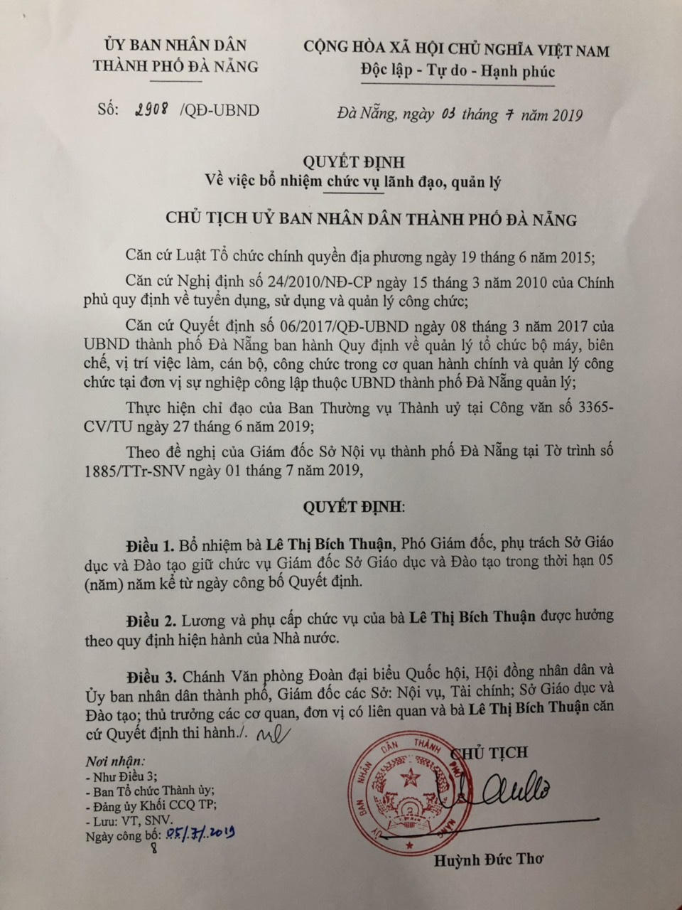 Bổ nhiệm tân Giám đốc Sở Giáo dục và Đào tạo Đà Nẵng