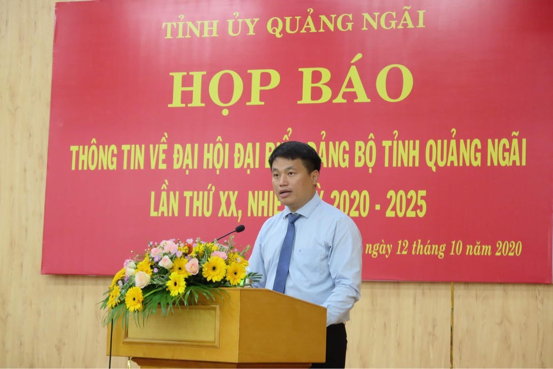 Đại hội đại biểu Đảng bộ tỉnh Quảng Ngãi lần thứ XX diễn ra từ ngày 20/10