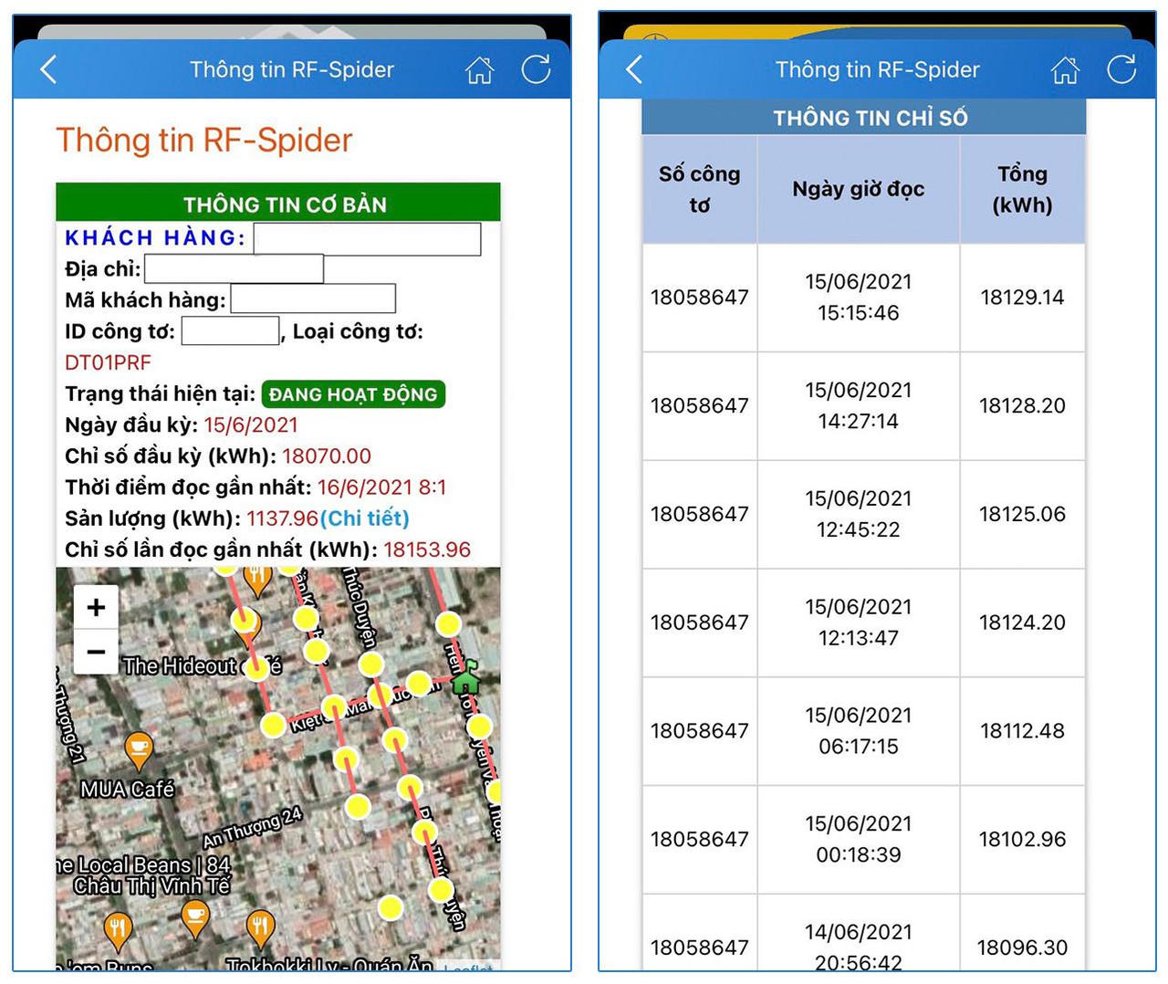 Ứng dụng theo dõi hóa đơn tiền điện