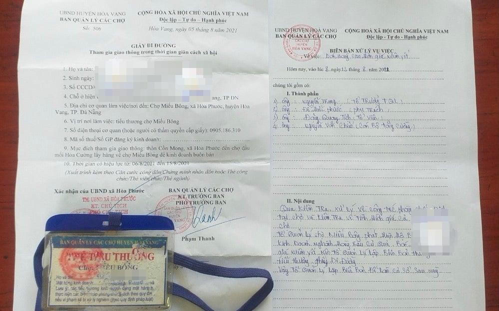 Đà Nẵng: Thu thẻ tiểu thương và giấy đi đường 4 người bán hàng 'phá giá' niêm yết