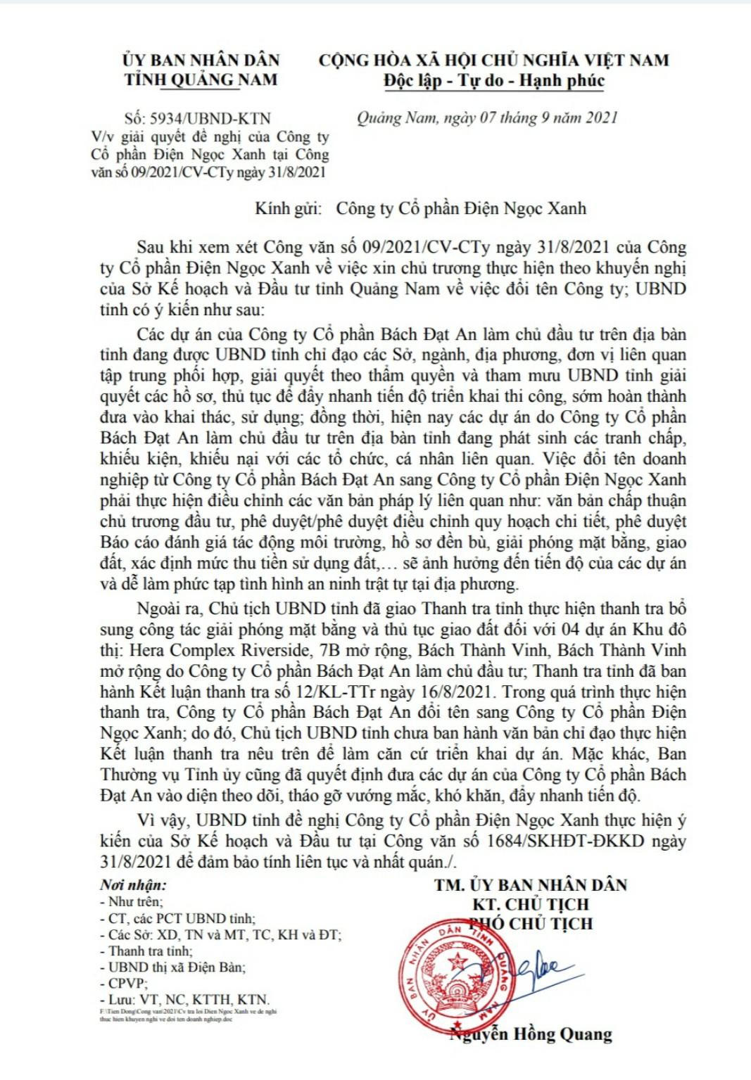 Quảng Nam thu hồi 4 dự án của chủ đầu tư nhiều tai tiếng đang muốn đổi tên