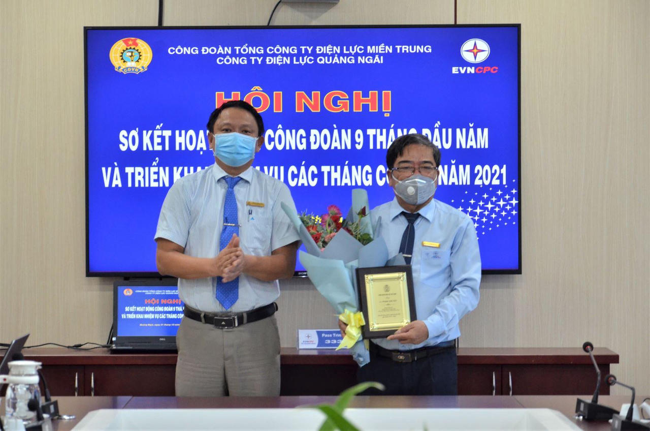 Sơ kết hoạt động công đoàn PC Quảng Ngãi 9 tháng đầu năm 2021 