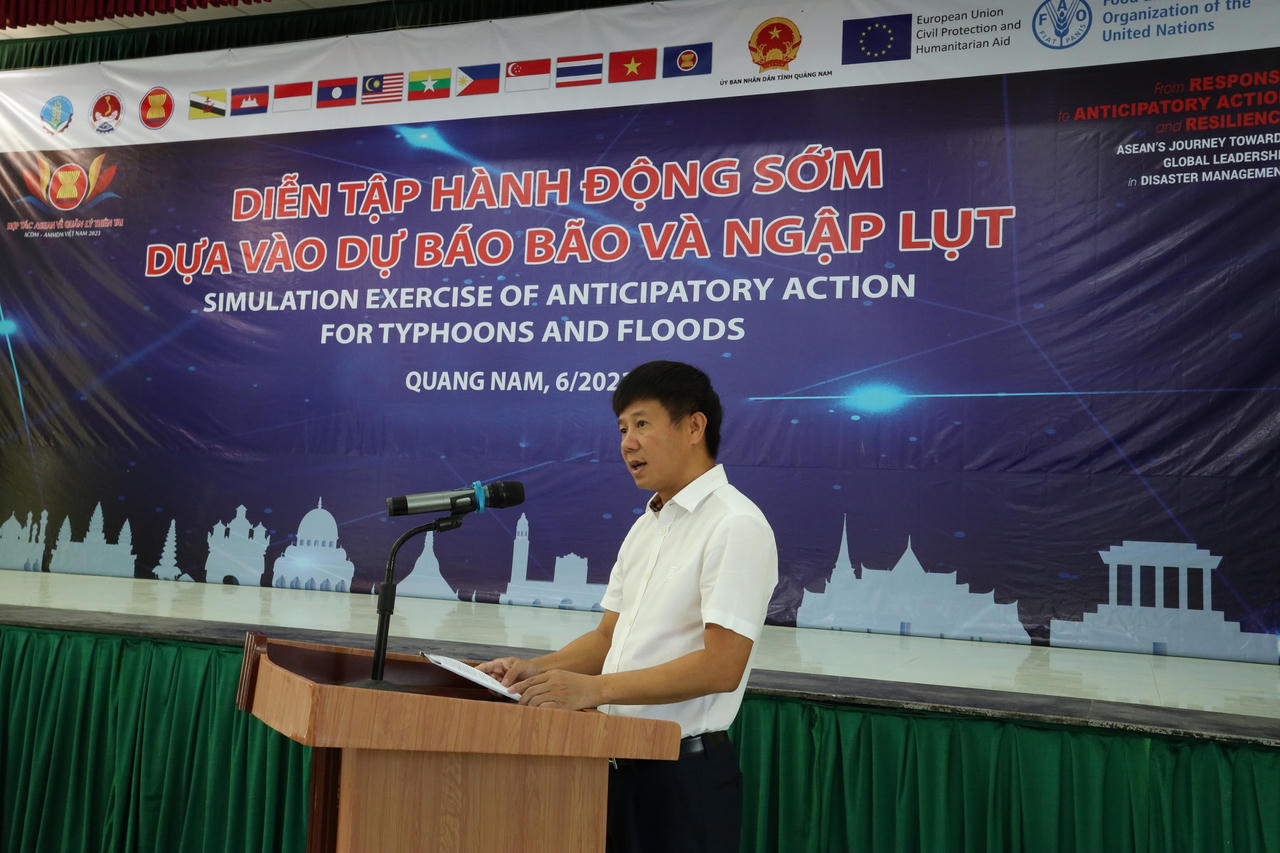 Diễn tập hành động sớm ứng phó thiên tai