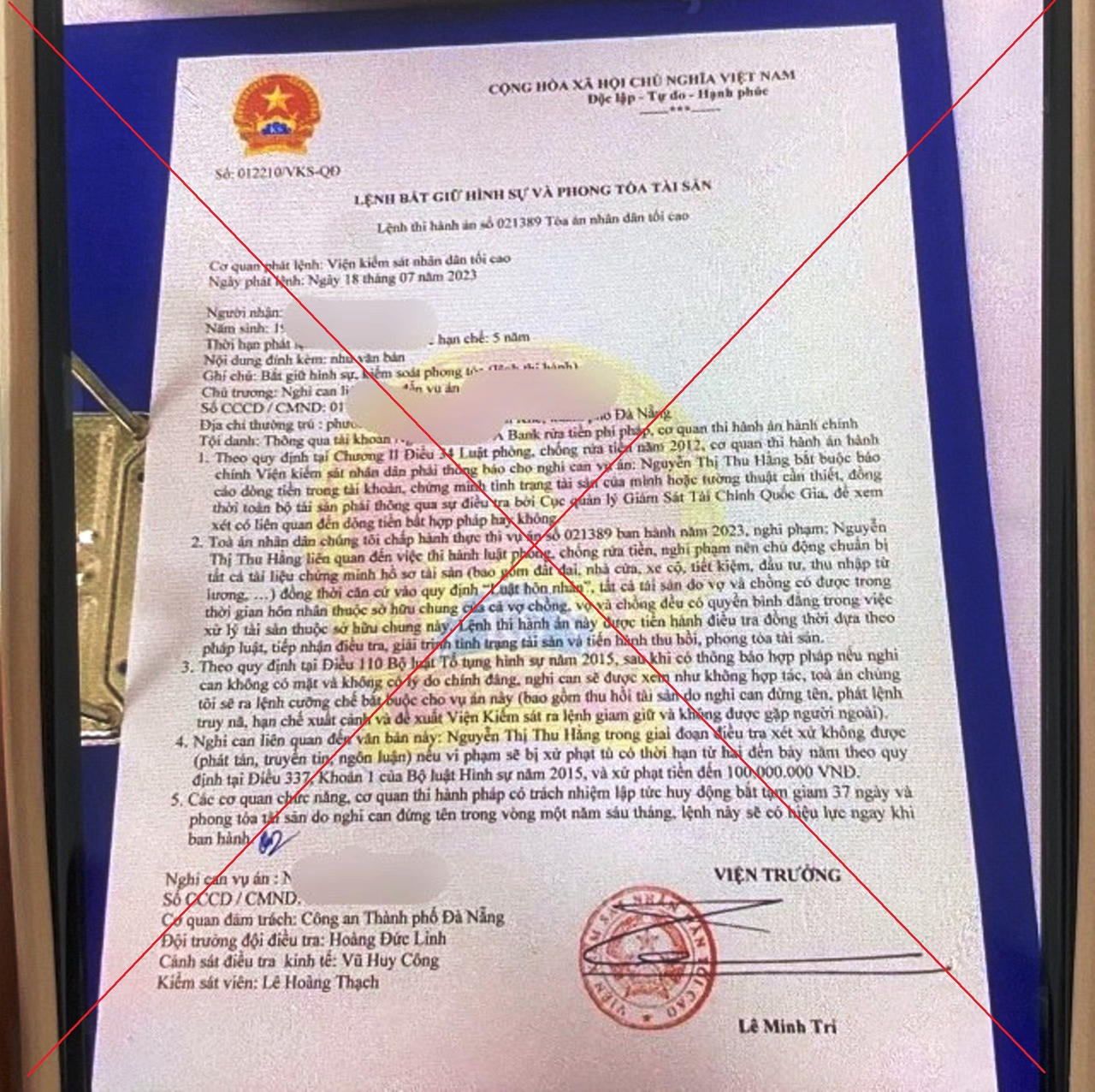 Tin lời công an dỏm, người phụ nữ bị mất hơn 5 tỷ đồng