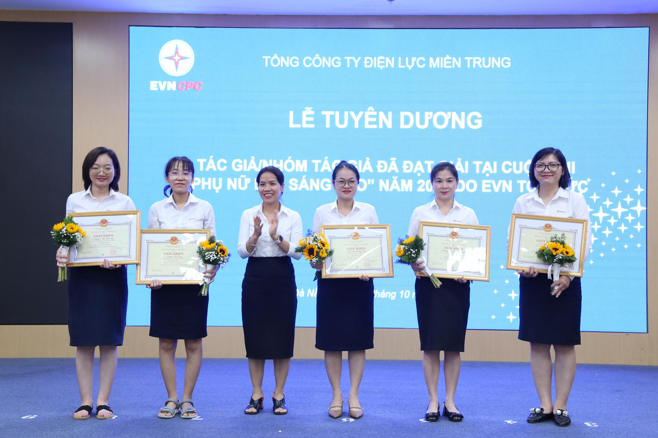 EVNCPC tuyên dương các đội, tác giả đạt giải tại cuộc thi “Phụ nữ EVN sáng tạo”