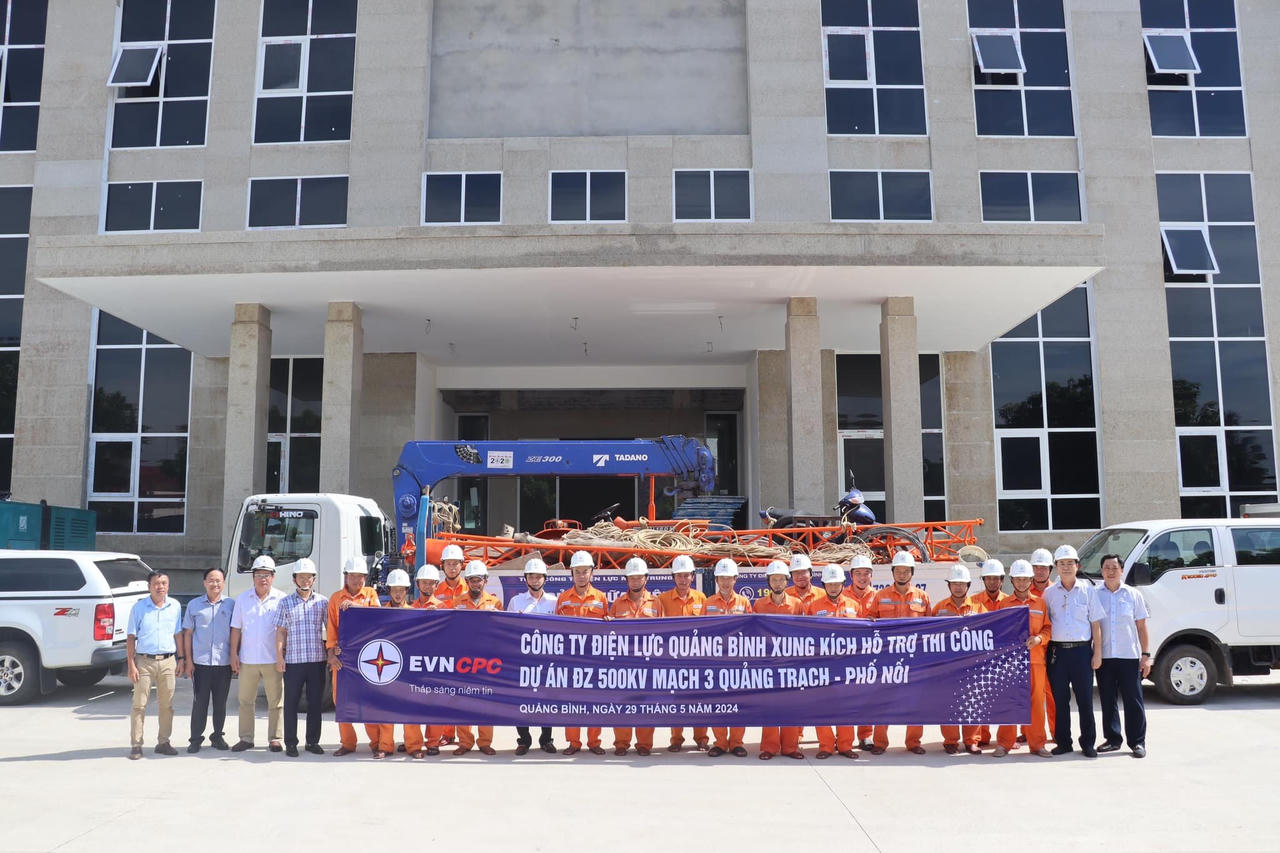 EVNCPC đồng loạt ra quân hỗ trợ hoàn thành dự án đường dây 500kV mạch 3 Quảng Trạch - Phố Nối