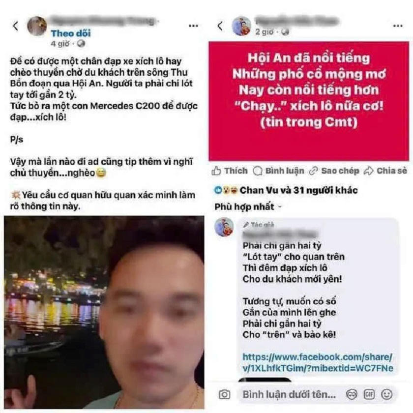 Hội An bác tin phải chi tiền tỷ để có suất đạp xích lô, bơi ghe du lịch