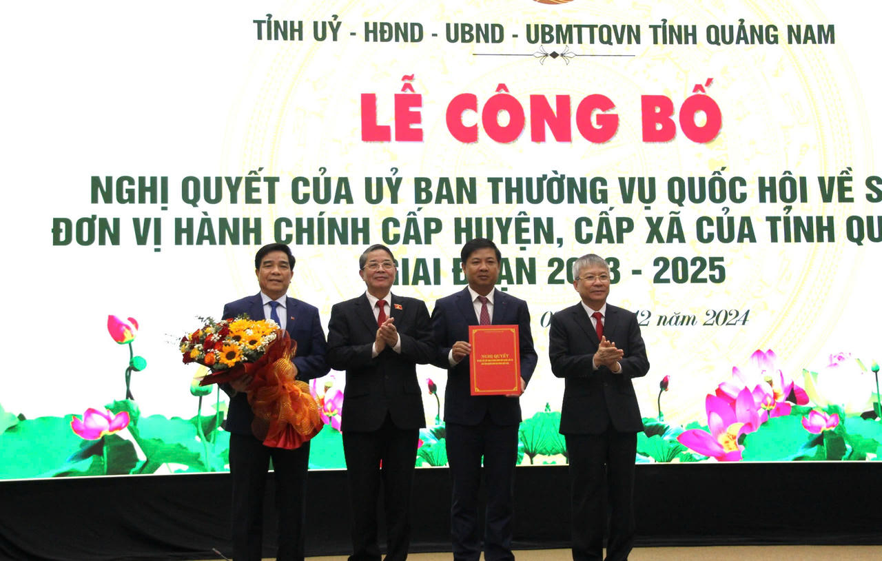 Quảng Nam công bố chi tiết sắp xếp đơn vị hành chính