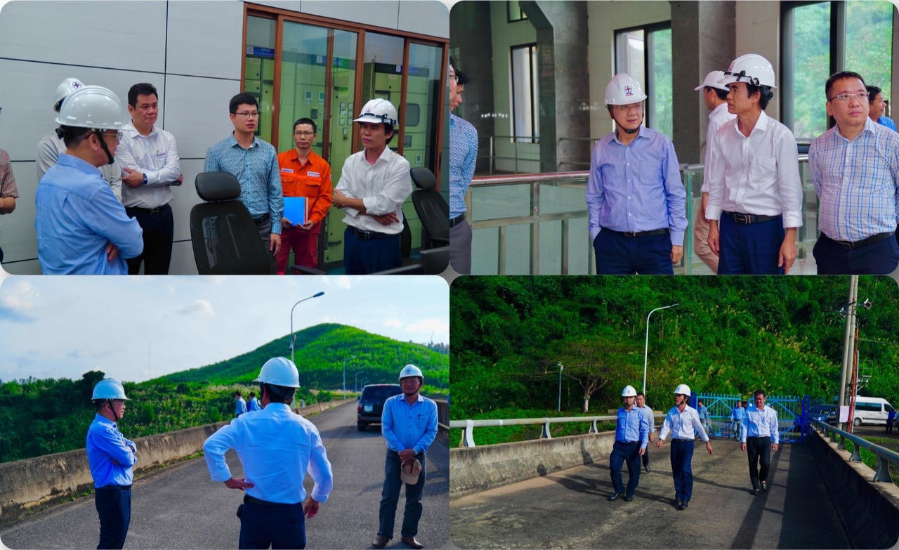 Lãnh đạo EVN làm việc tại Công ty Thủy điện Quảng Trị