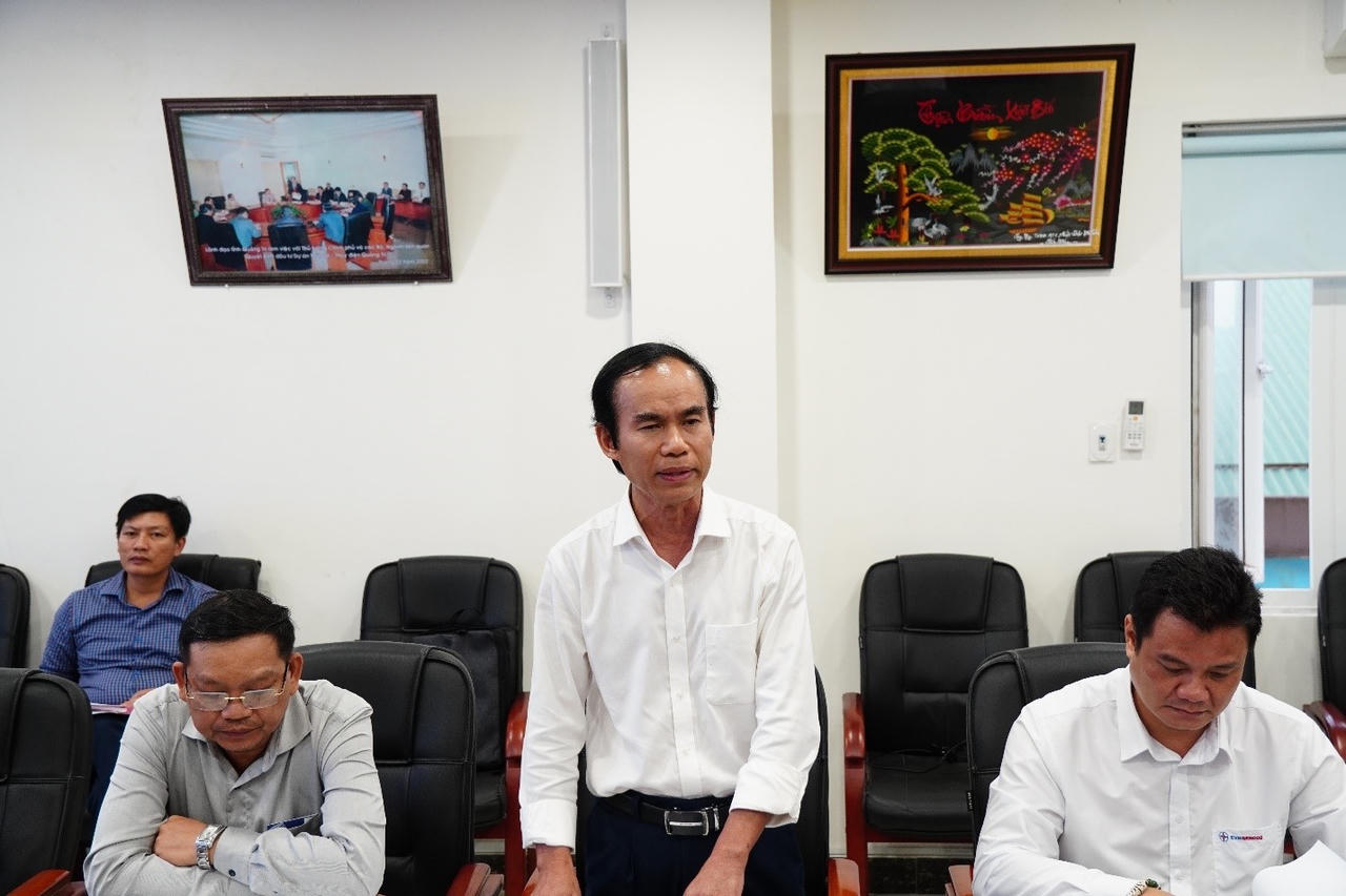 Lãnh đạo EVN làm việc tại Công ty Thủy điện Quảng Trị