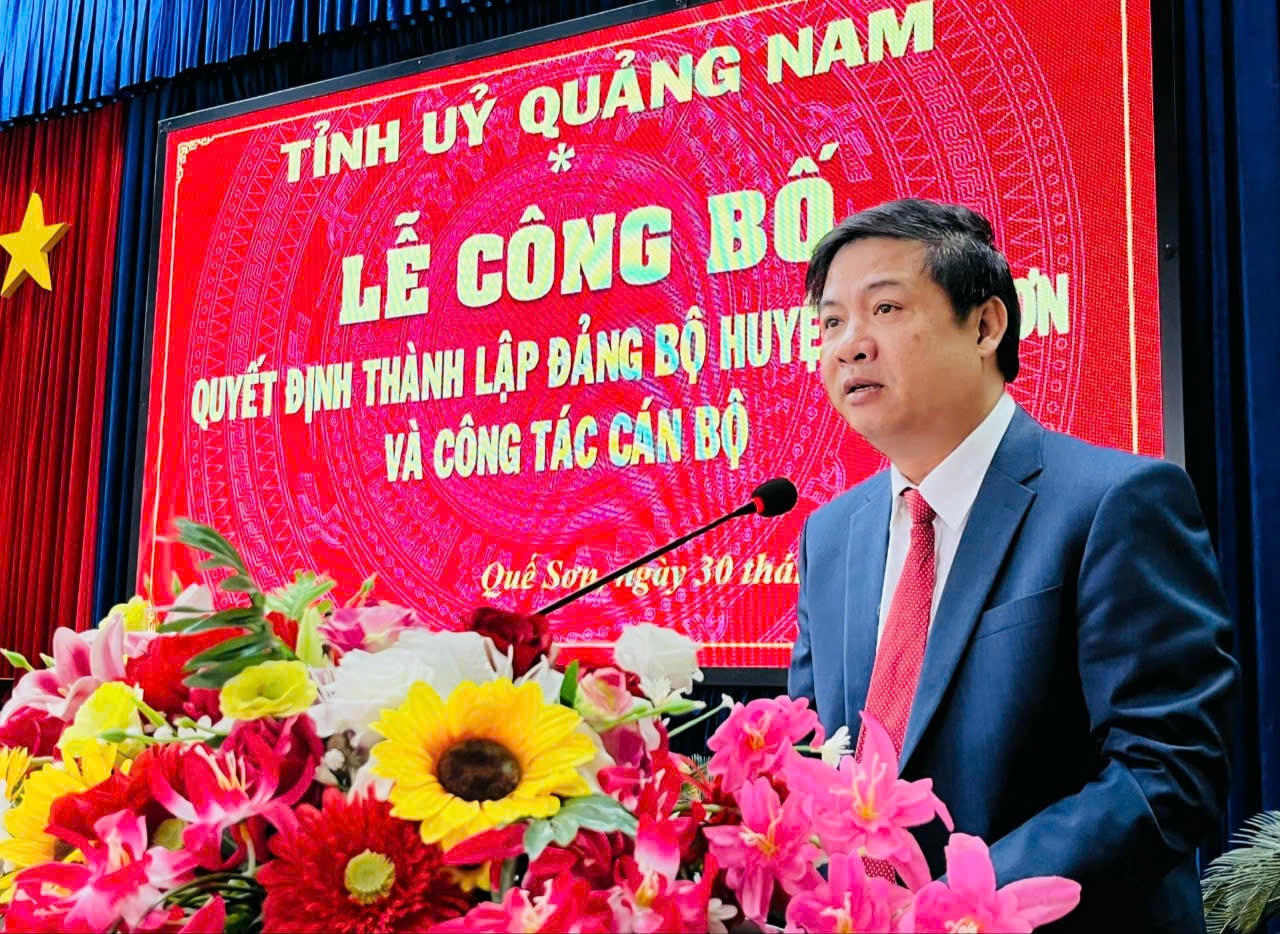 Công bố thành lập Đảng bộ huyện Quế Sơn sau sáp nhập