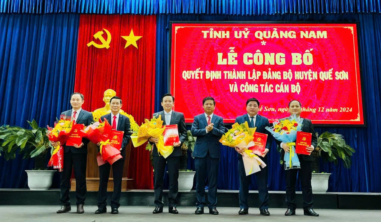 Công bố thành lập Đảng bộ huyện Quế Sơn sau sáp nhập