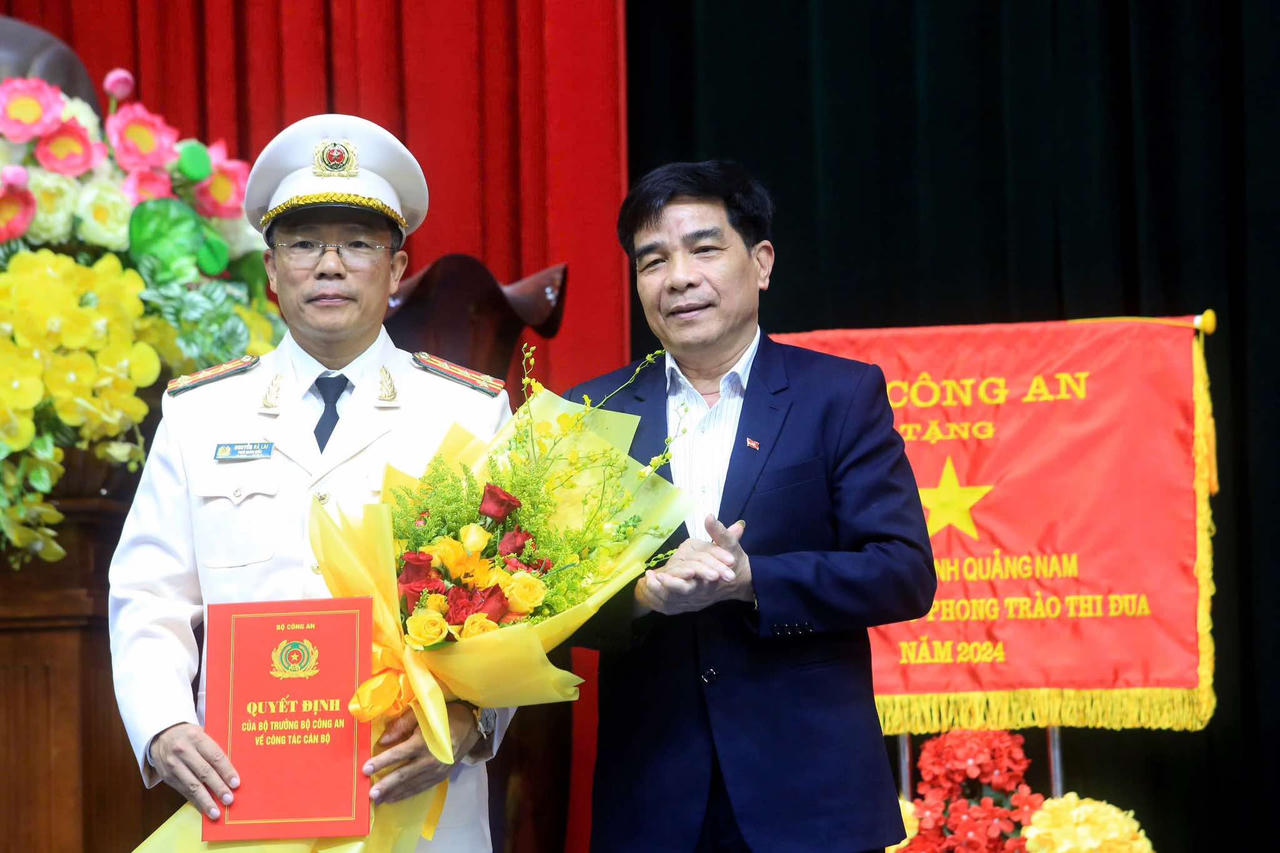 Công bố quyết định bổ nhiệm hai Phó Giám đốc Công an tỉnh Quảng Nam