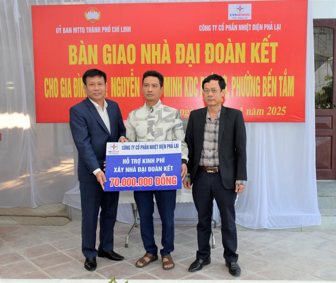 PPC tiếp tục hỗ trợ xây dựng hai nhà Đại đoàn kết cho hộ nghèo