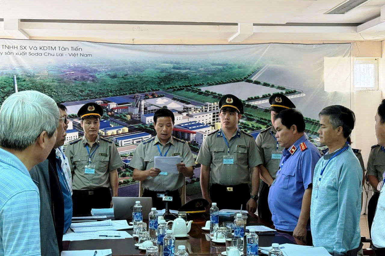 Hoàn thành cưỡng chế kê biên tài sản nhà máy sô đa Chu Lai