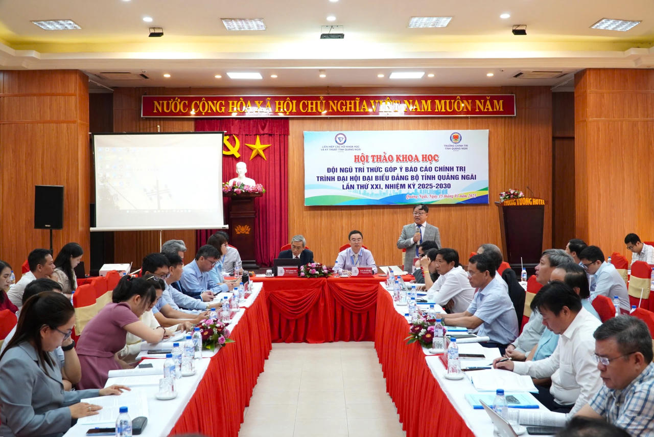 Hội thảo khoa học góp ý Báo cáo chính trị trình Đại hội Đảng bộ tỉnh Quảng Ngãi 