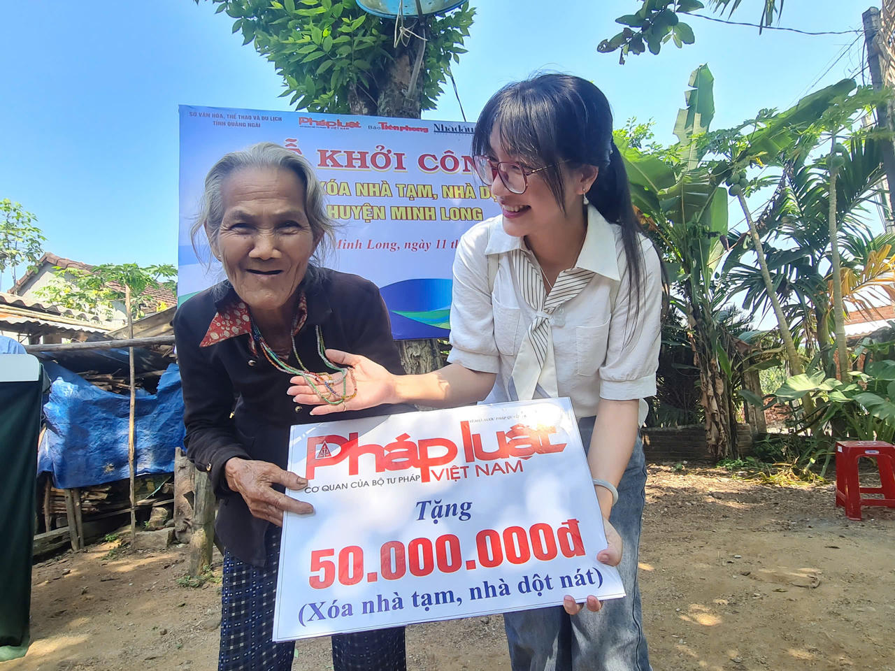 Báo Pháp luật Việt Nam khởi công xây dựng xóa nhà tạm, nhà dột nát tại Quảng Ngãi