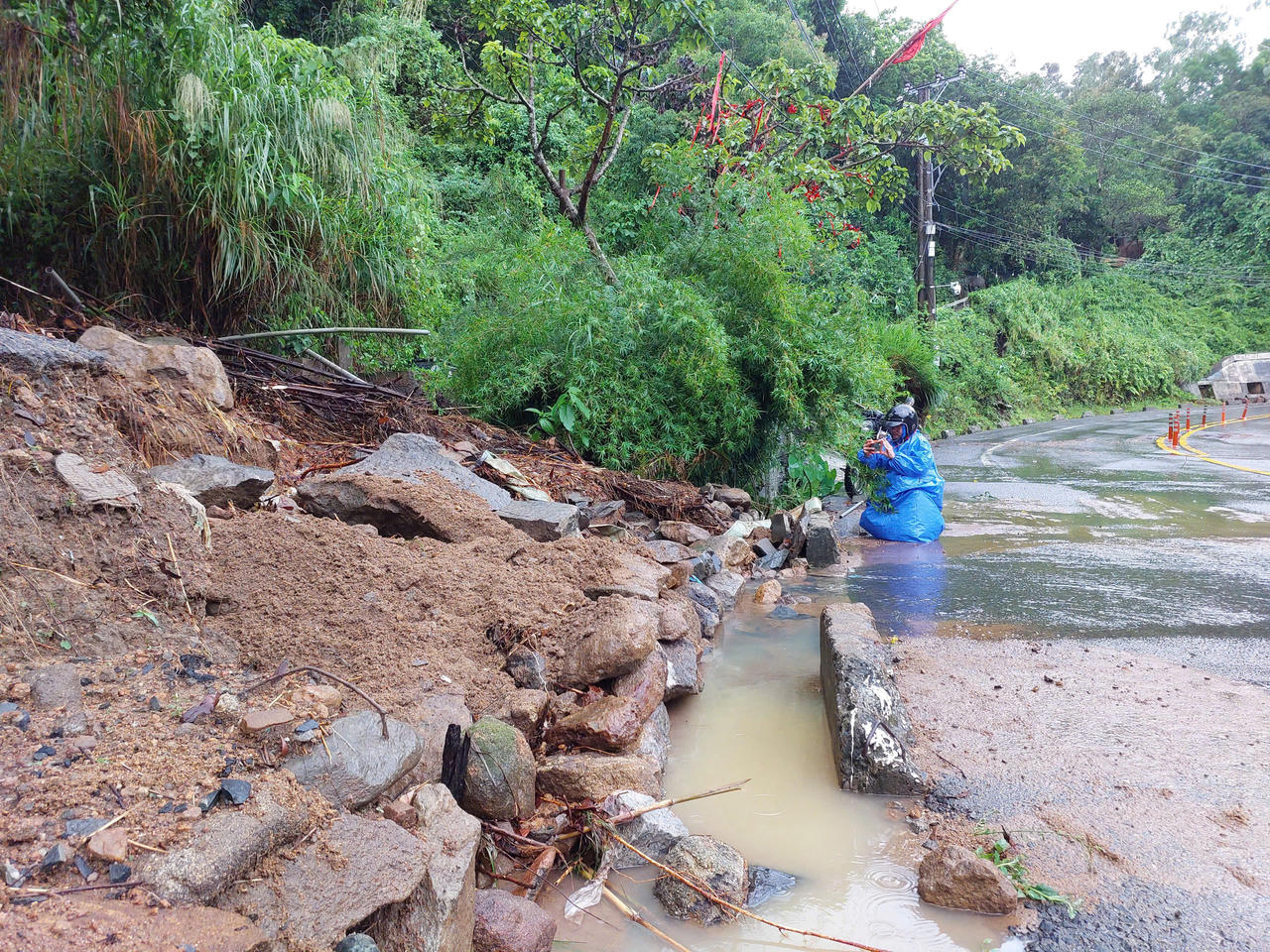 Tạm dừng tham quan bán đảo Sơn Trà do sạt lở nghiêm trọng sau bão số 1