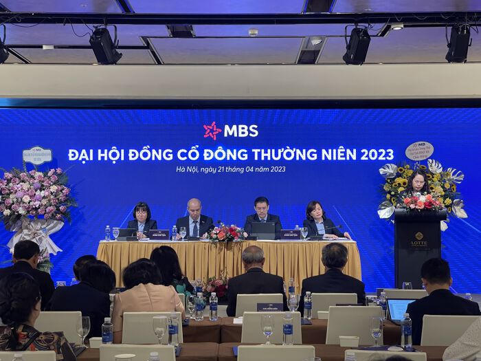 Đại hội đồng cổ đông chứng khoán MBS 2023: Mục tiêu doanh thu đạt 2.700 tỷ đồng, lọt top 5 thị phần môi giới