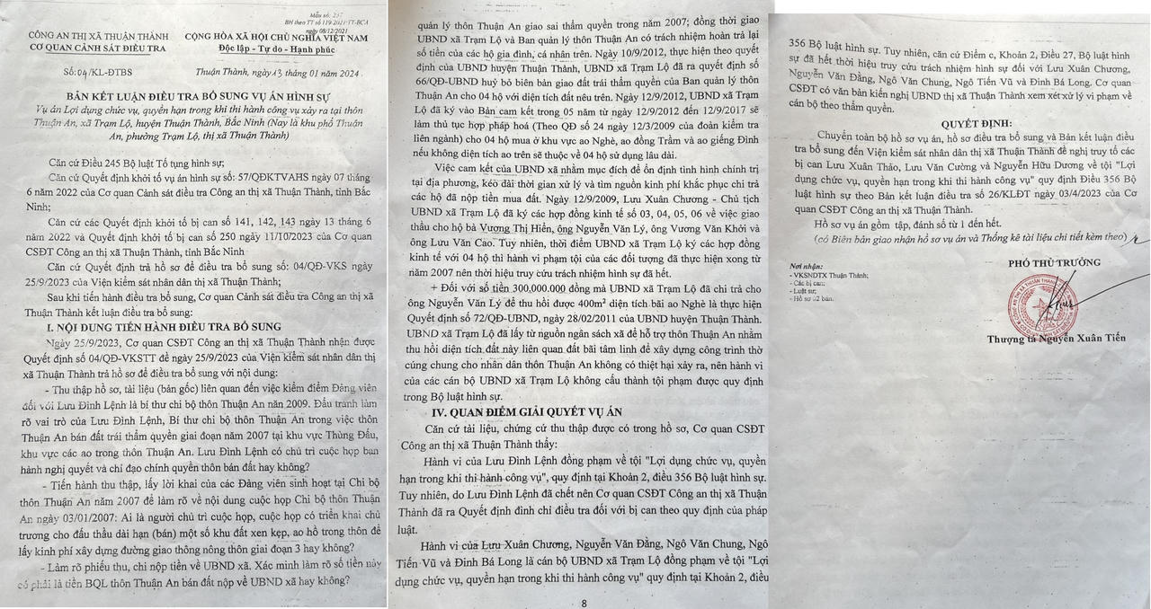 Vụ án lợi dụng chức vụ, quyền hạn ở Trạm Lộ (Thuận Thành, Bắc Ninh): Hết thời hạn… nhiều cán bộ xã thoát truy cứu trách nhiệm hình sự? 
