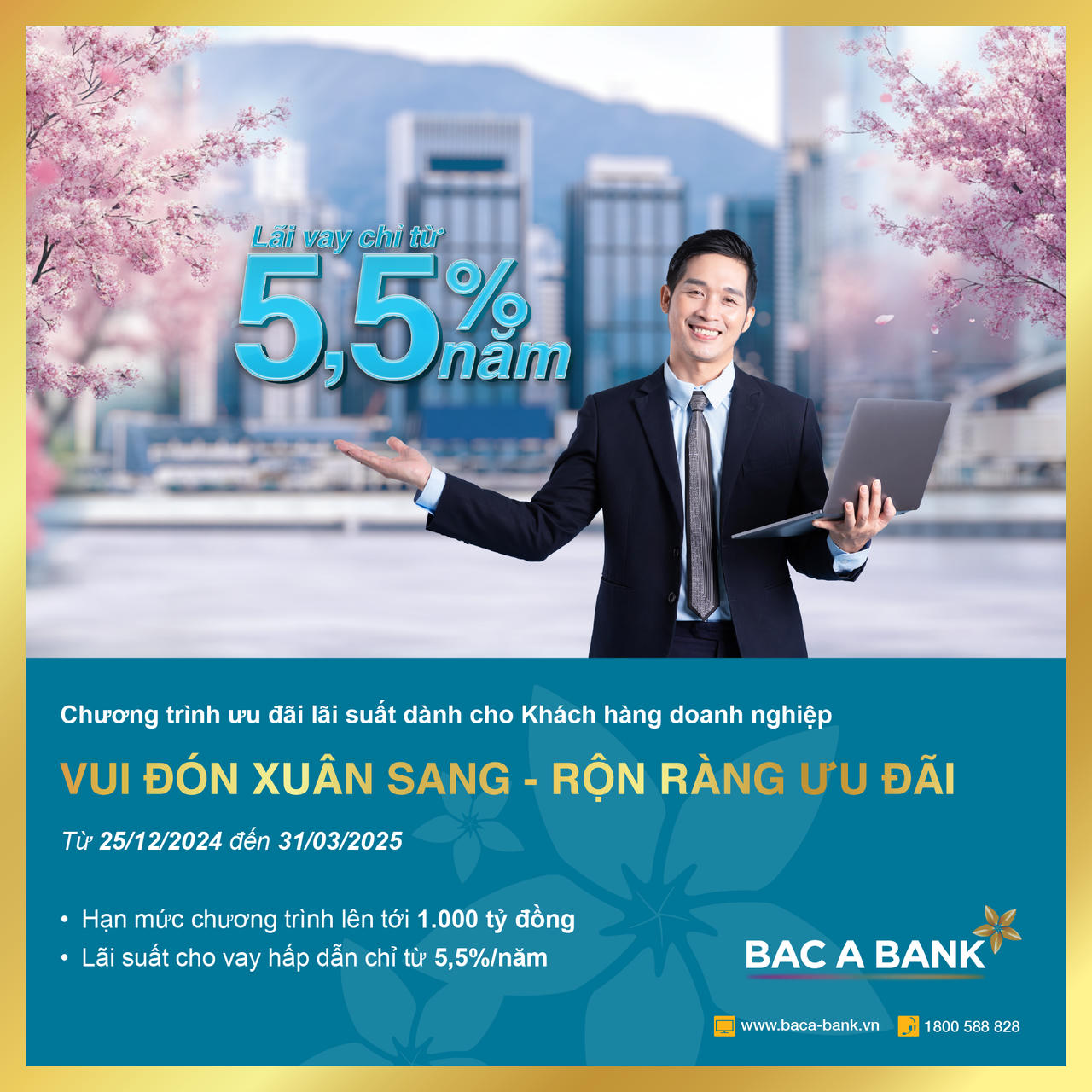 Bac A Bank rộn ràng khai xuân với ưu đãi lãi suất hấp dẫn cho doanh nghiệp