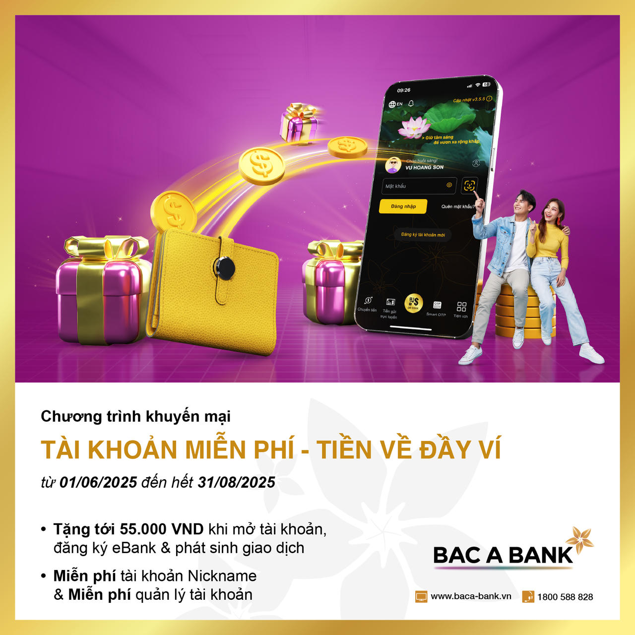 Bac A Bank dành 6000 suất quà tặng đặc biệt tri ân khi mở tài khoản, đăng ký dịch vụ mới