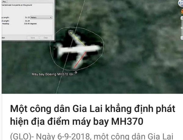 Công an Gia Lai tìm người cấp tin tìm thấy máy bay MH370