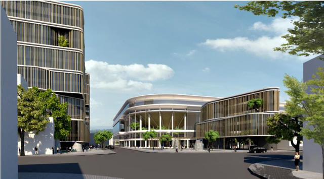 Phối cảnh đẹp long lanh của sân vận động Hàng Đẫy mới