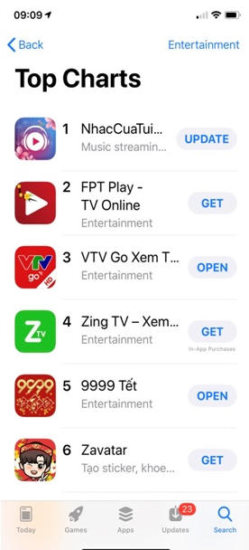 Ứng dụng “9999 Tết” lọt Top 5 chỉ 1 ngày sau ra mắt