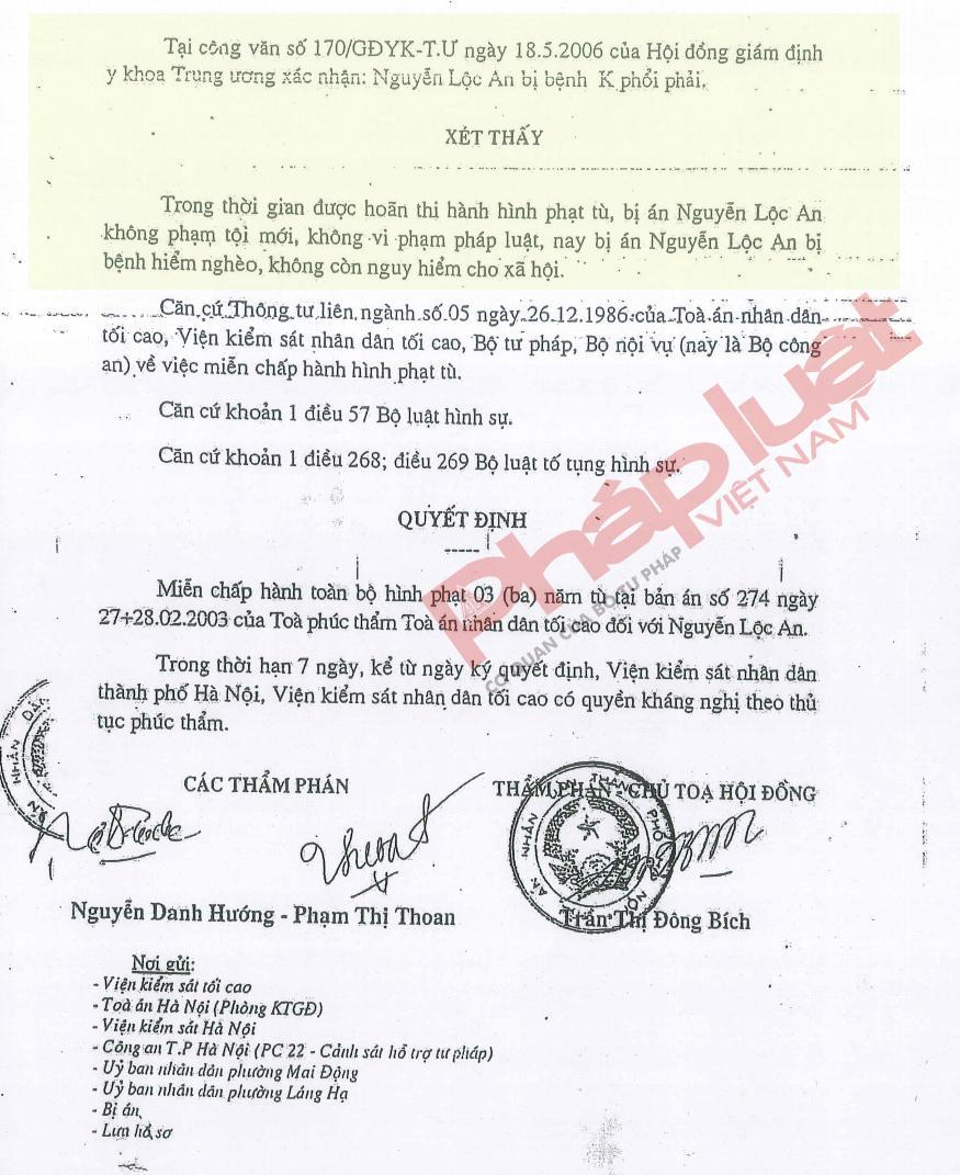 Vụ ông Nguyễn Lộc An dùng hồ sơ giả, TAND TP Hà Nội cần hủy quyết định miễn chấp hành hình phạt tù