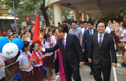 Chủ tịch nước, Thủ tướng đánh trống khai giảng tại Hà Nội