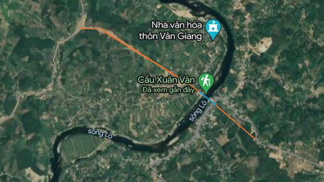 Cận cảnh cầu Xuân Vân bắc qua sông Gâm sắp hoàn thành