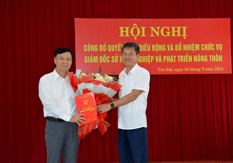 Yên Bái điều động Bí thư huyện Lục Yên làm Giám đốc Sở Nông nghiệp
