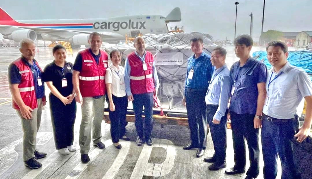 Yên Bái tiếp nhận hàng viện trợ của Thụy Sĩ
