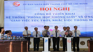Tp Hồ Chí Minh triển khai mô hình “Phòng họp không giấy” và “Giao việc tức thời - nhắc việc thông minh“