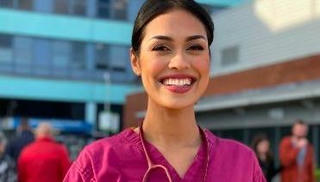 Cởi Vương miện, Hoa hậu Anh trở lại làm bác sĩ chống Covid-19