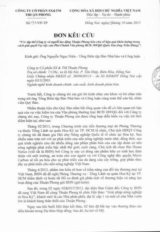 Vì sao doanh nghiệp Thuận Phong phải khẩn thiết kêu cứu?