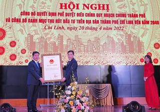 Hải Dương công bố điều chỉnh quy hoạch phát triển chung TP Chí Linh đến năm 2040 