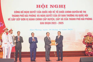 Chủ tịch Quốc hội: Hải Phòng tiếp tục có chính sách, cơ chế đặc thù để phát triển kinh tế - xã hội bước vào kỷ nguyên mới