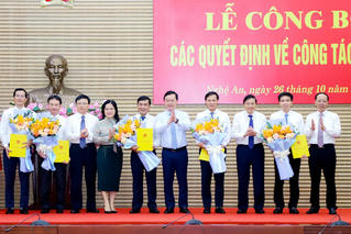 Nghệ An điều động, bổ nhiệm nhiều cán bộ chủ chốt