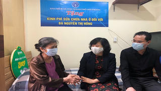 Bảo hiểm xã hội  TP Hải Phòng sửa nhà cho hộ đặc biệt khó khăn tại quận Hồng Bàng