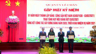 Quận Lê Chân (Hải Phòng) kỷ niệm 91 năm Ngày thành lập Đảng Cộng sản Việt Nam